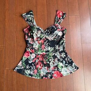 Vintage Y2K Charlotte‎ Russe Floral Print Tank